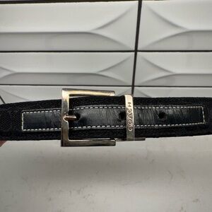 Coach Black Leather “C” belt